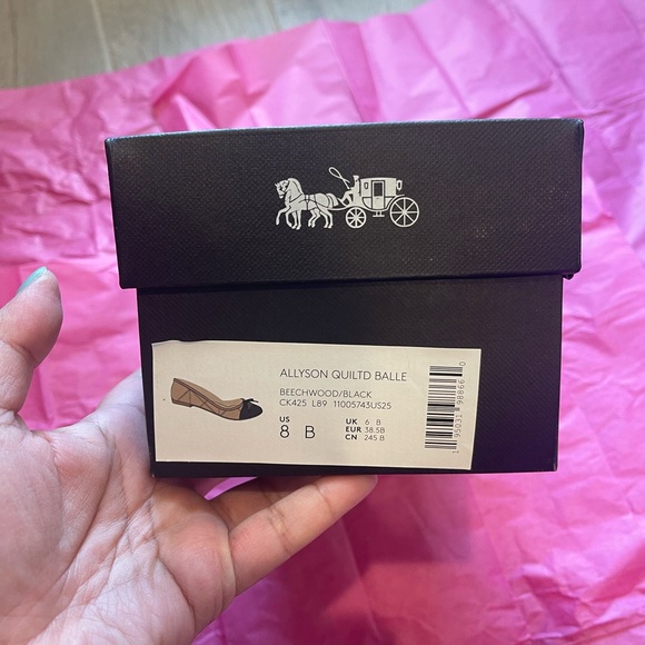 NIB COACH Outlet Allyson quilted leather ballet flats. - Picture 6 of 16